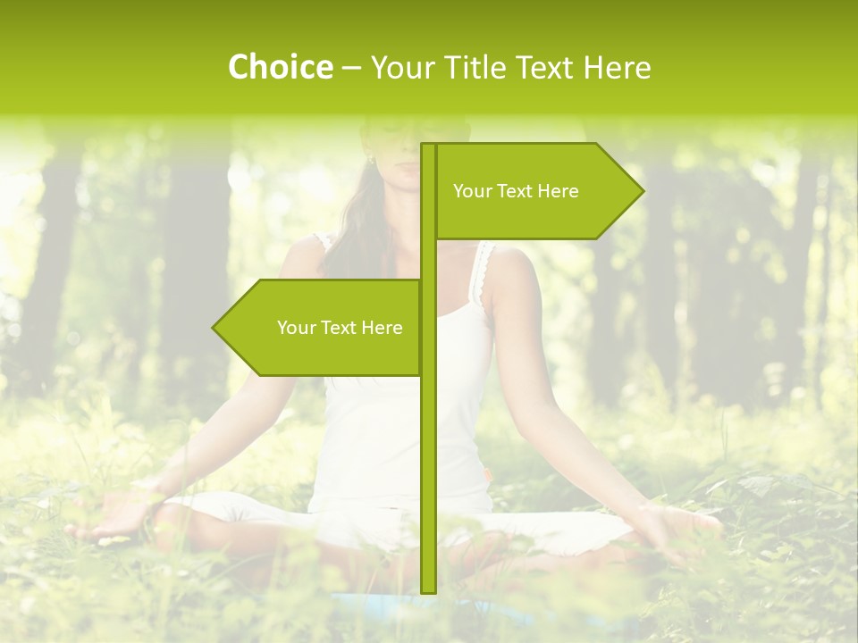 Sport Meditation Girl PowerPoint Template