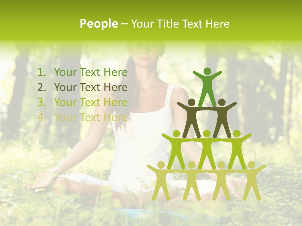 Sport Meditation Girl PowerPoint Template