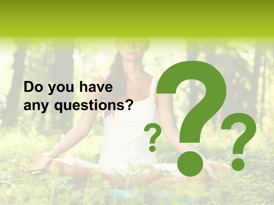 Sport Meditation Girl PowerPoint Template