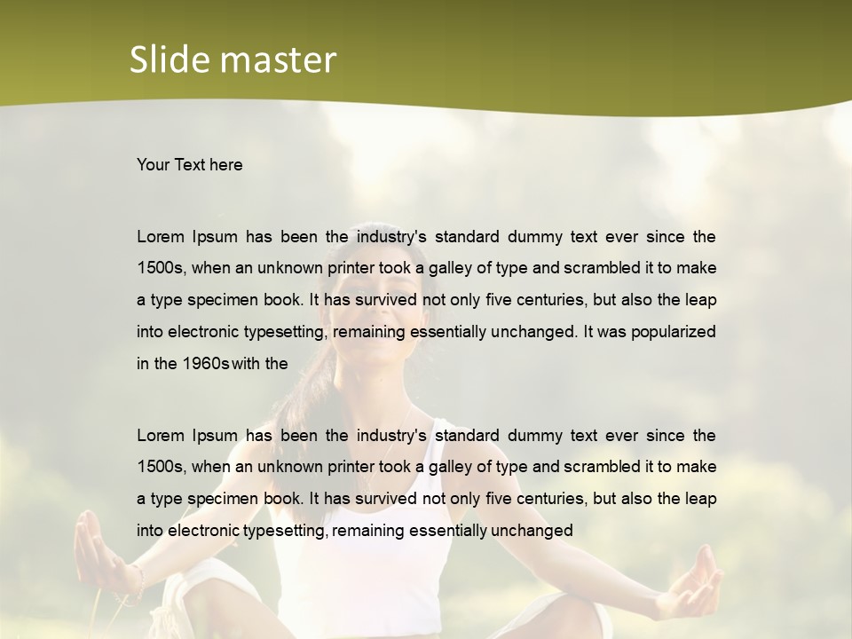 People Peaceful White PowerPoint Template