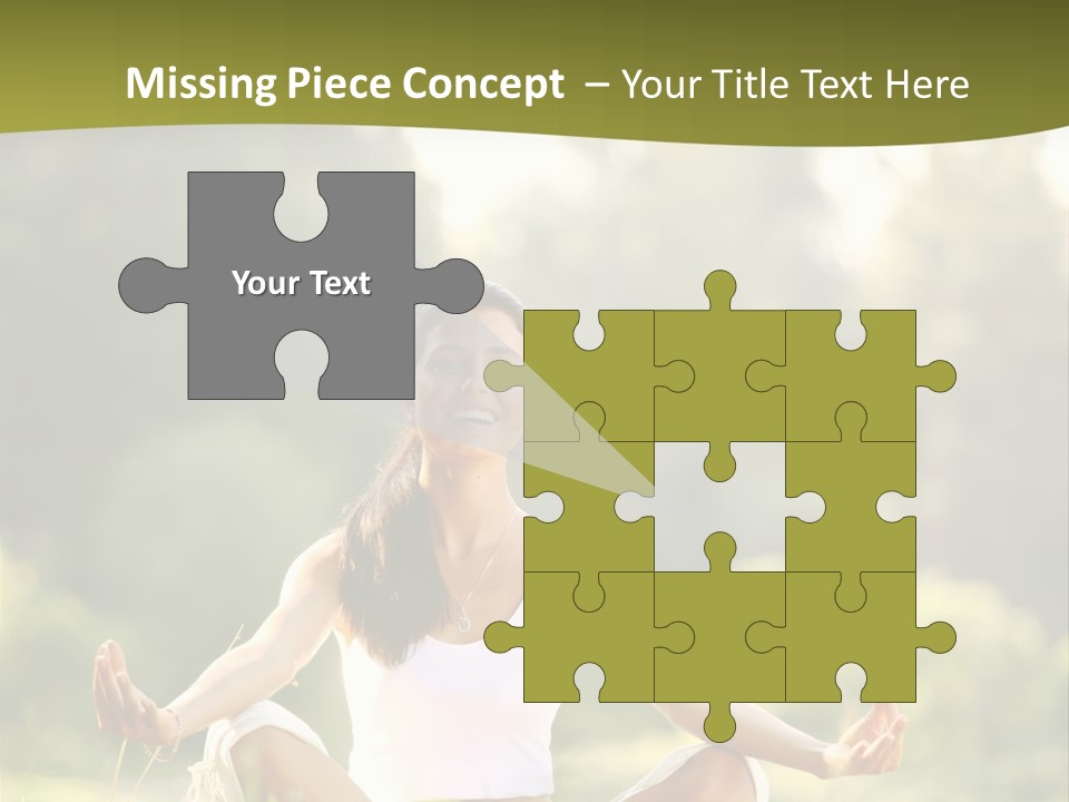 People Peaceful White PowerPoint Template