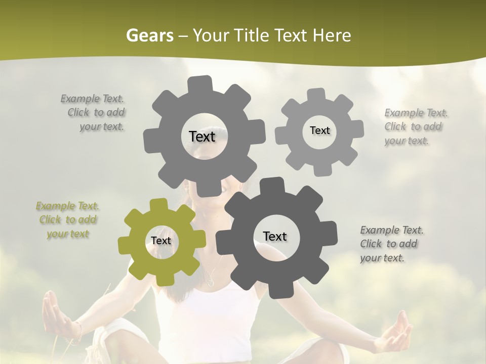 People Peaceful White PowerPoint Template