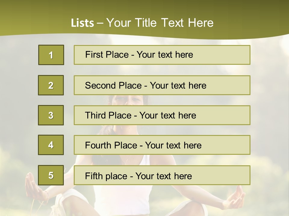 People Peaceful White PowerPoint Template