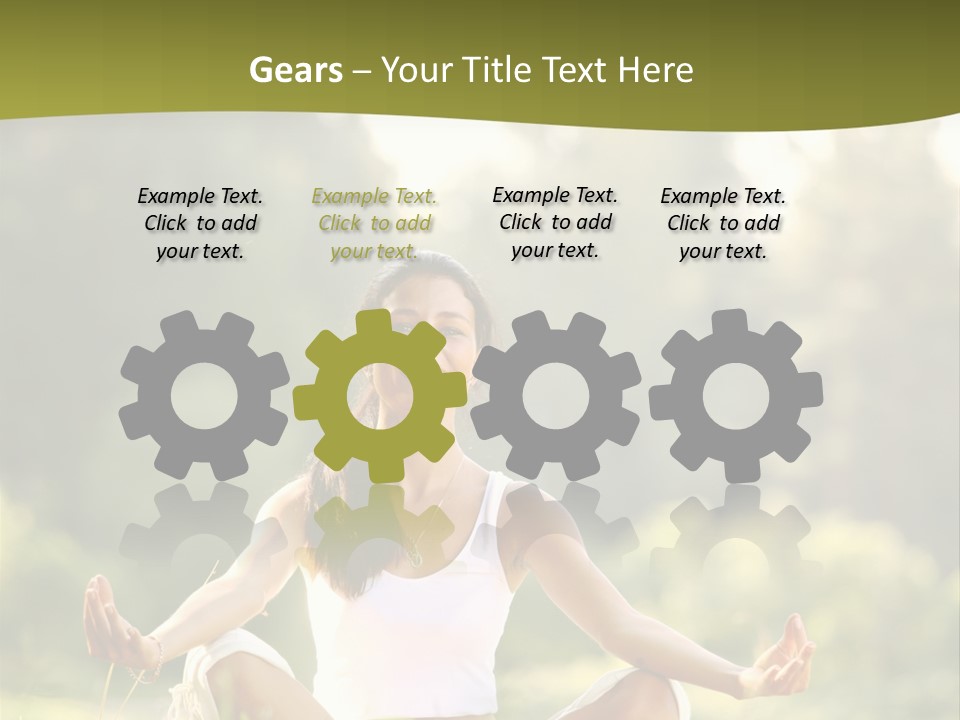 People Peaceful White PowerPoint Template