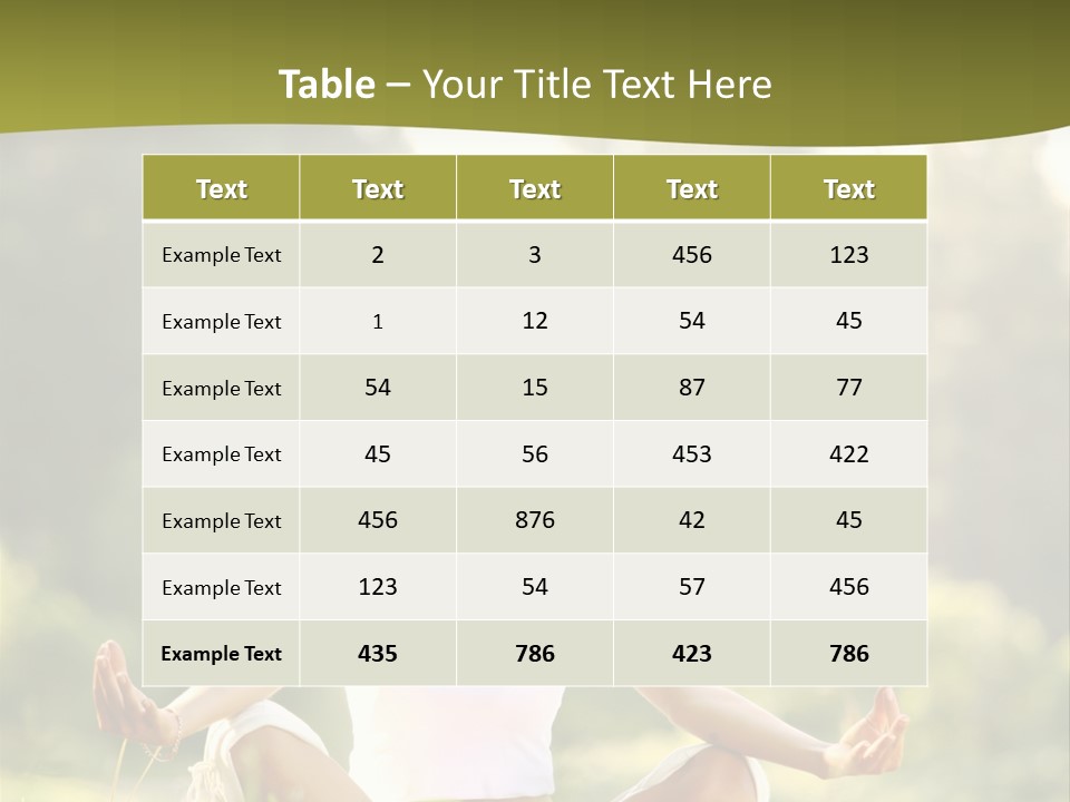 People Peaceful White PowerPoint Template