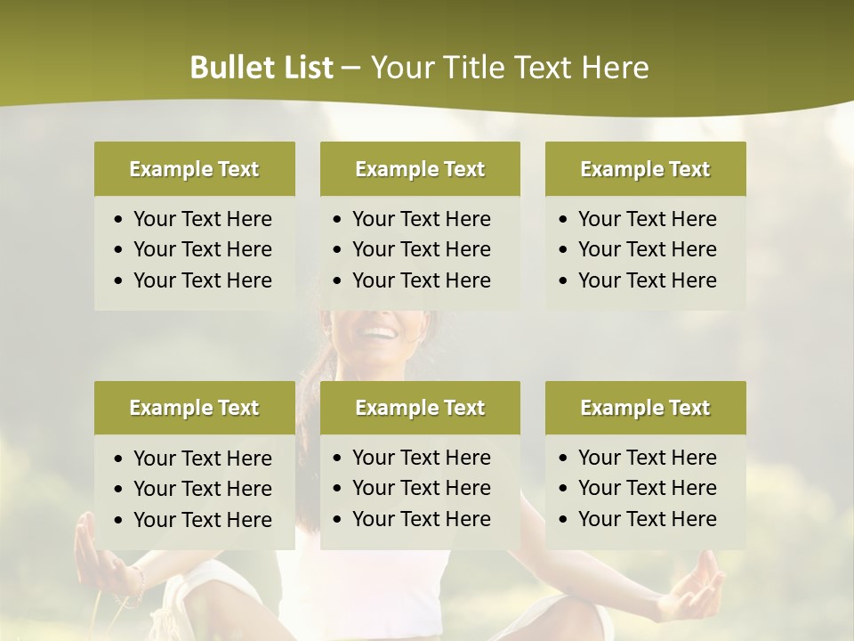 People Peaceful White PowerPoint Template