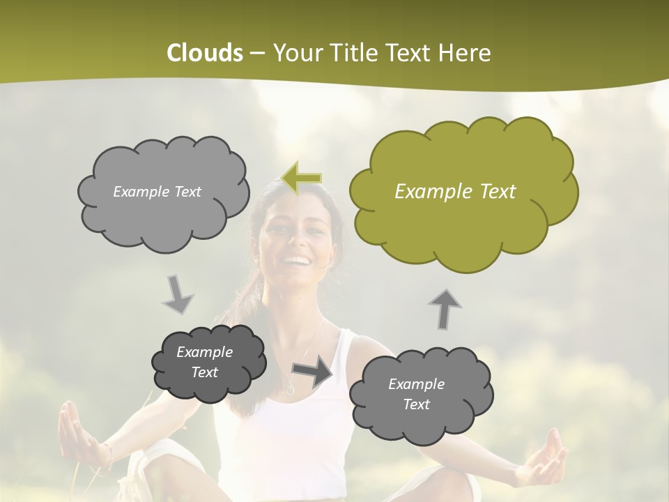 People Peaceful White PowerPoint Template