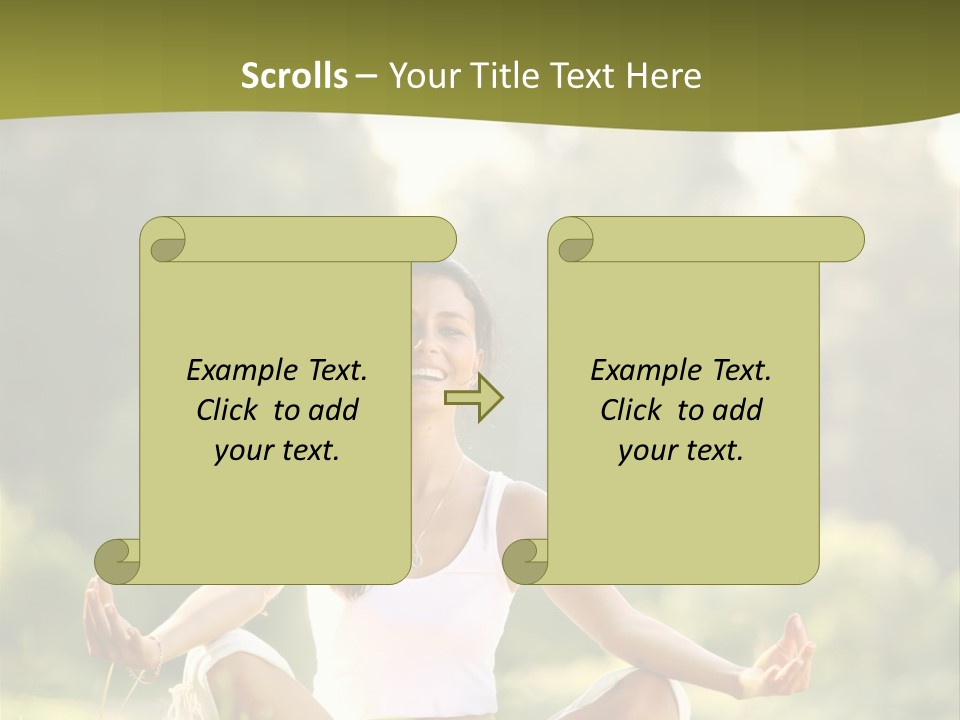 People Peaceful White PowerPoint Template