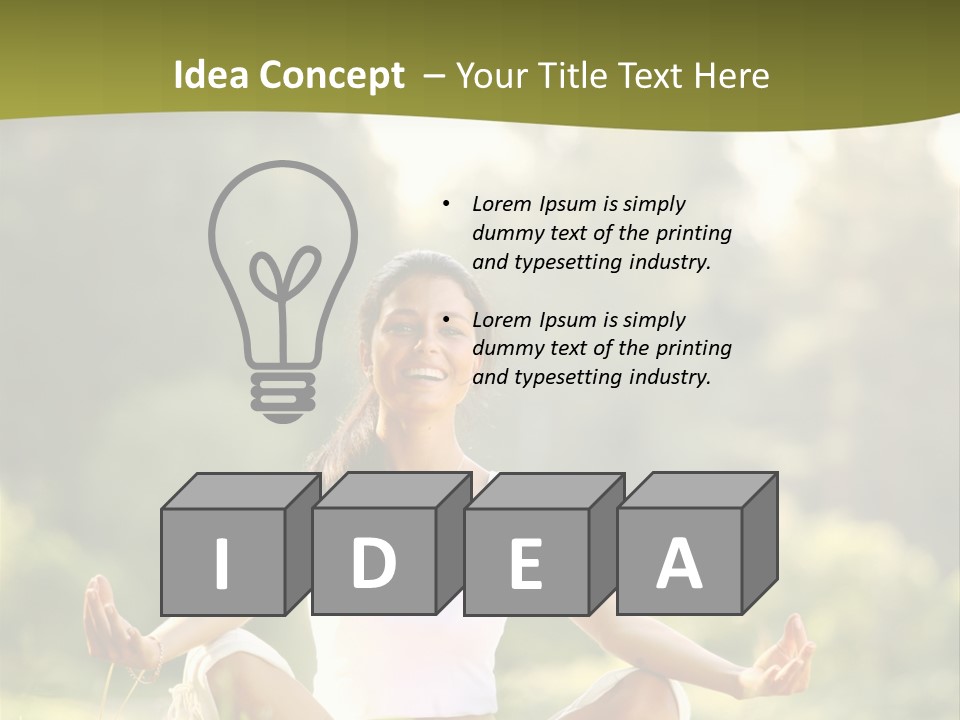 People Peaceful White PowerPoint Template