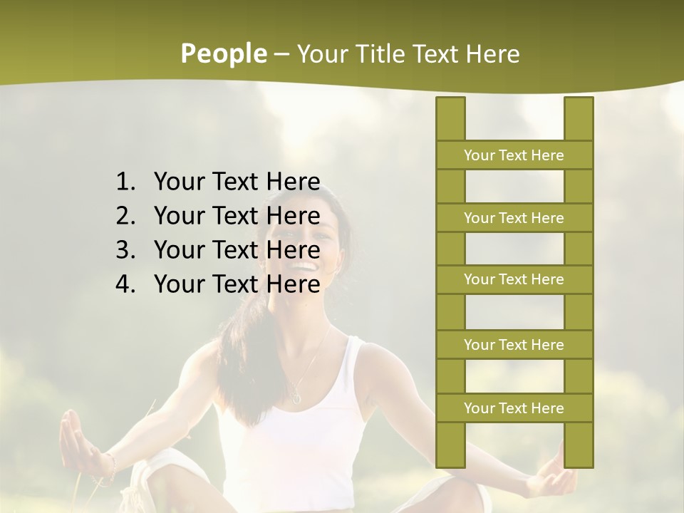 People Peaceful White PowerPoint Template