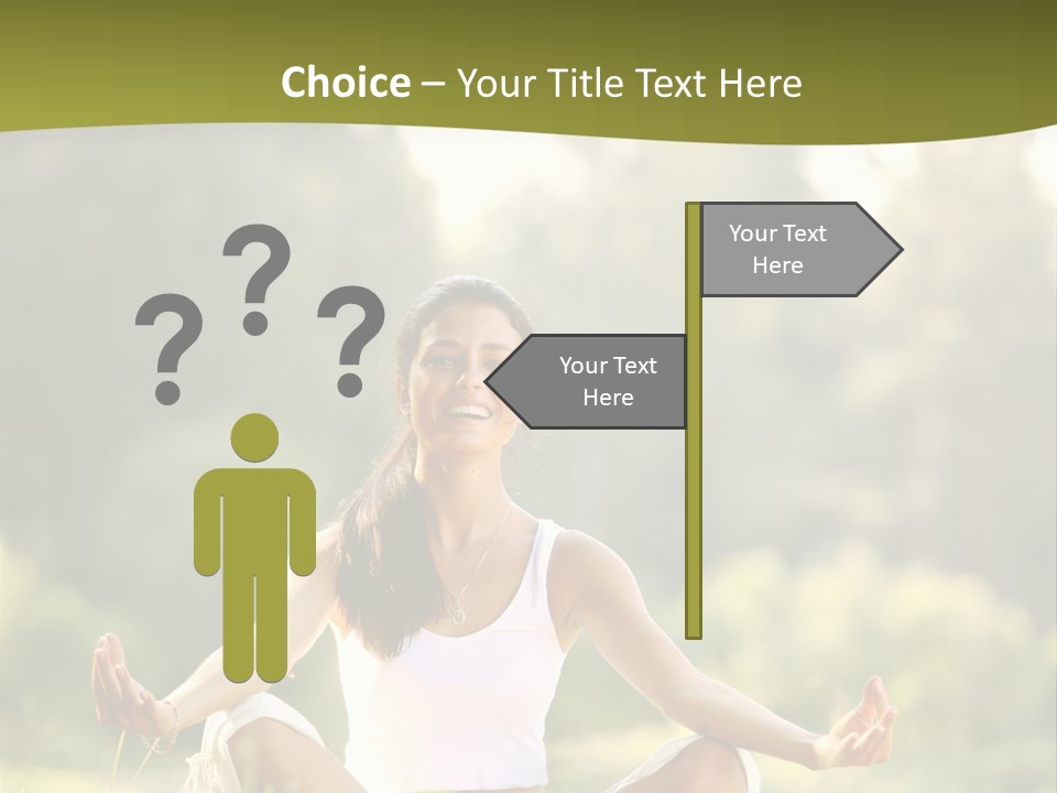 People Peaceful White PowerPoint Template