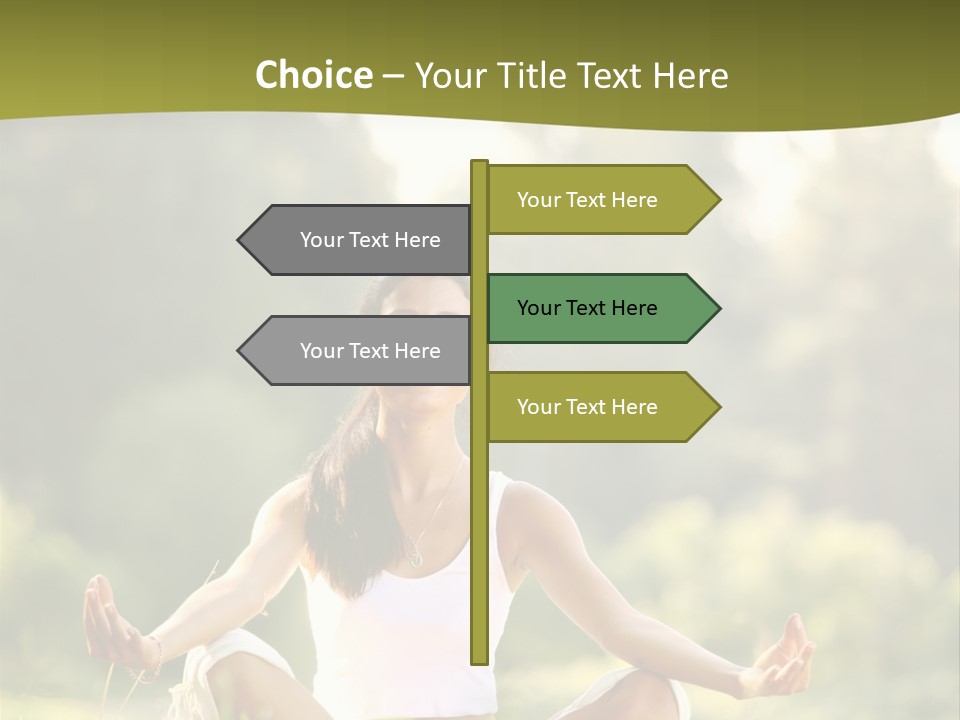 People Peaceful White PowerPoint Template