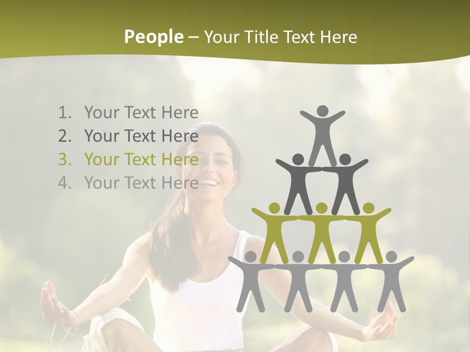 People Peaceful White PowerPoint Template