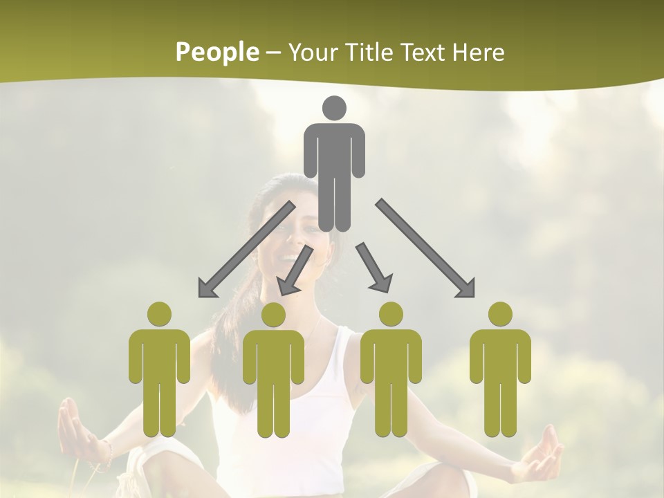 People Peaceful White PowerPoint Template