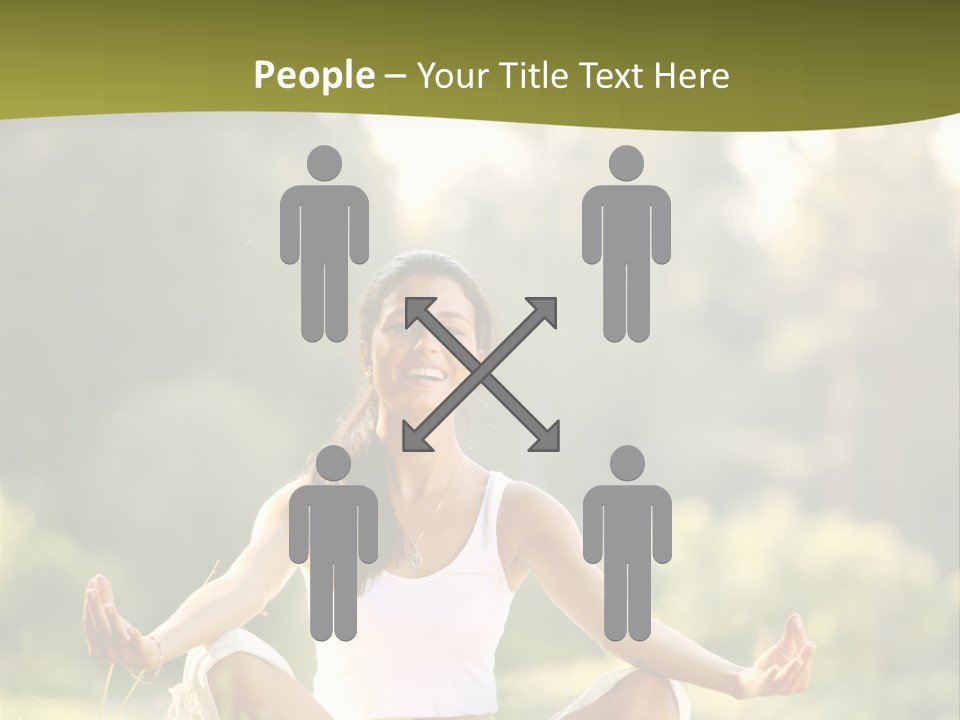 People Peaceful White PowerPoint Template