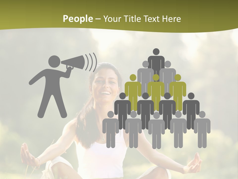 People Peaceful White PowerPoint Template