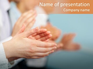 Line Close Up Together PowerPoint Template