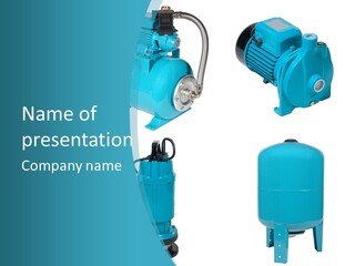 Water Backgrounds Pumps PowerPoint Template