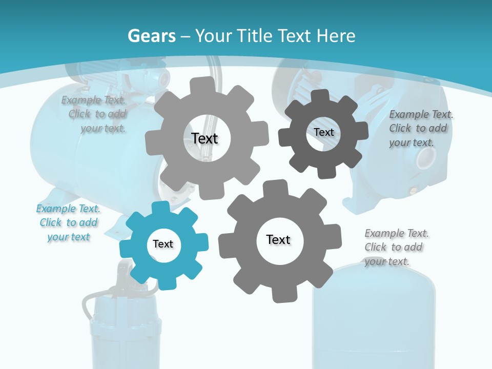 Water Backgrounds Pumps PowerPoint Template