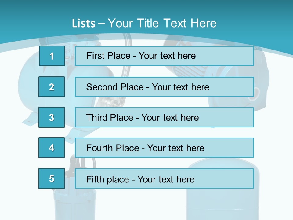 Water Backgrounds Pumps PowerPoint Template