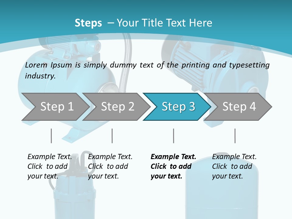 Water Backgrounds Pumps PowerPoint Template