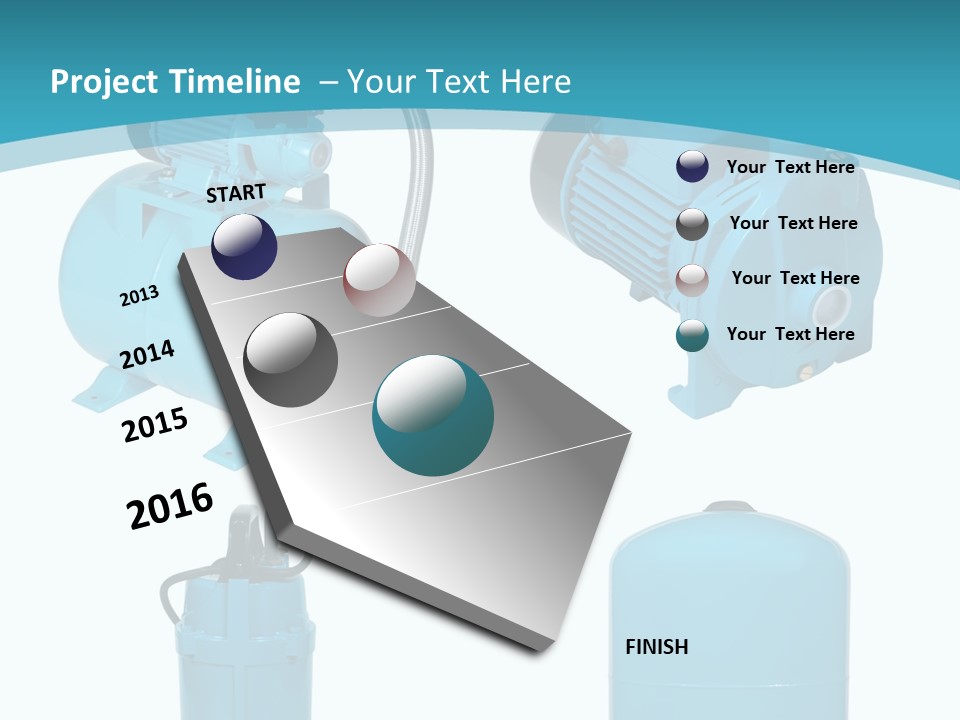 Water Backgrounds Pumps PowerPoint Template