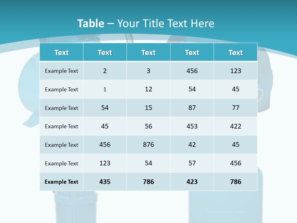 Water Backgrounds Pumps PowerPoint Template