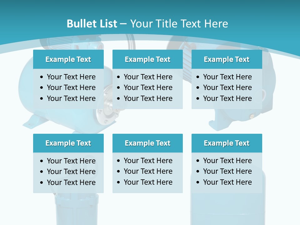 Water Backgrounds Pumps PowerPoint Template