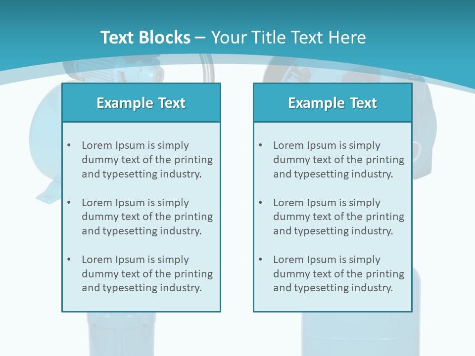 Water Backgrounds Pumps PowerPoint Template