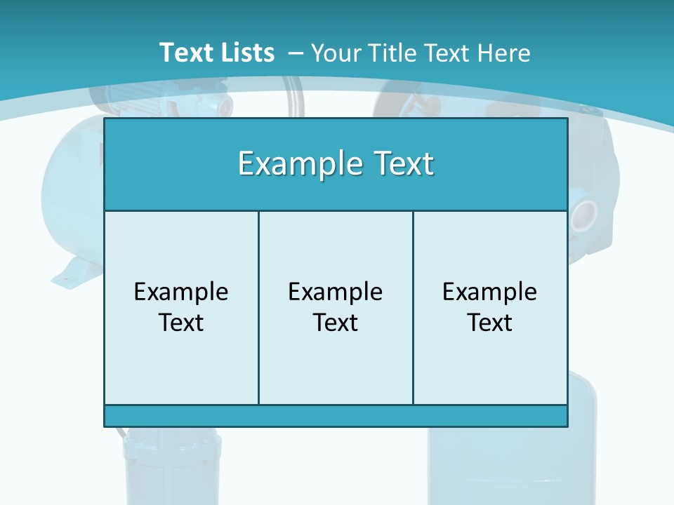 Water Backgrounds Pumps PowerPoint Template