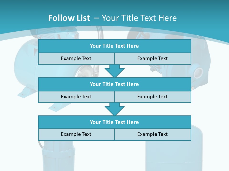 Water Backgrounds Pumps PowerPoint Template