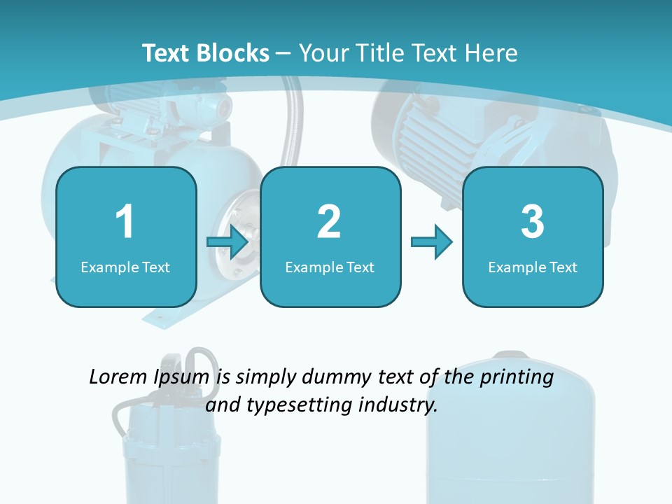 Water Backgrounds Pumps PowerPoint Template