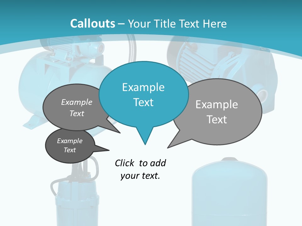 Water Backgrounds Pumps PowerPoint Template