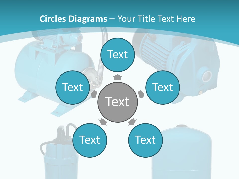 Water Backgrounds Pumps PowerPoint Template