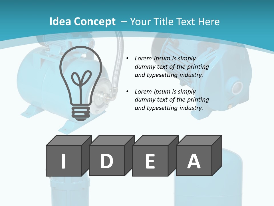 Water Backgrounds Pumps PowerPoint Template