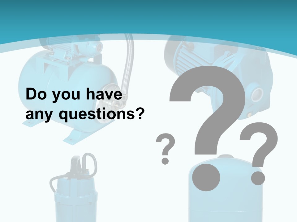 Water Backgrounds Pumps PowerPoint Template