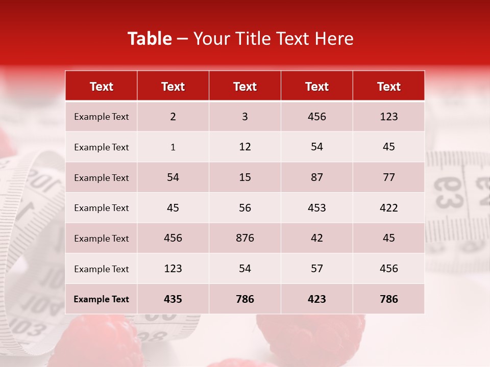 Number Background Vitality PowerPoint Template