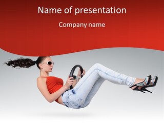 Teenager Humor Glasses PowerPoint Template