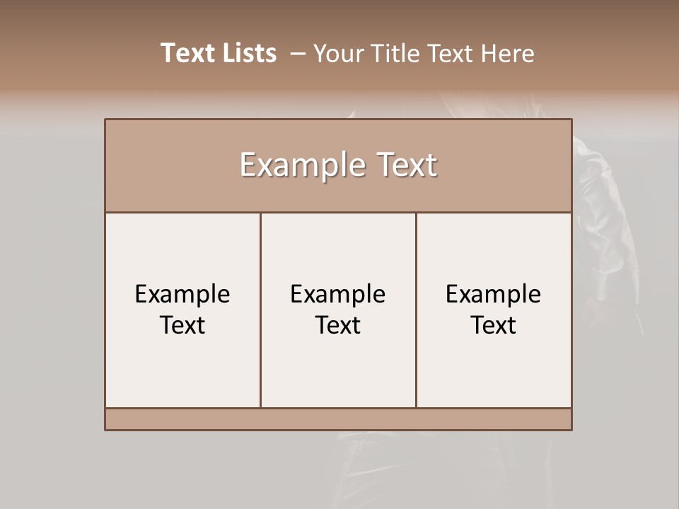 Sexy Tan Pose PowerPoint Template