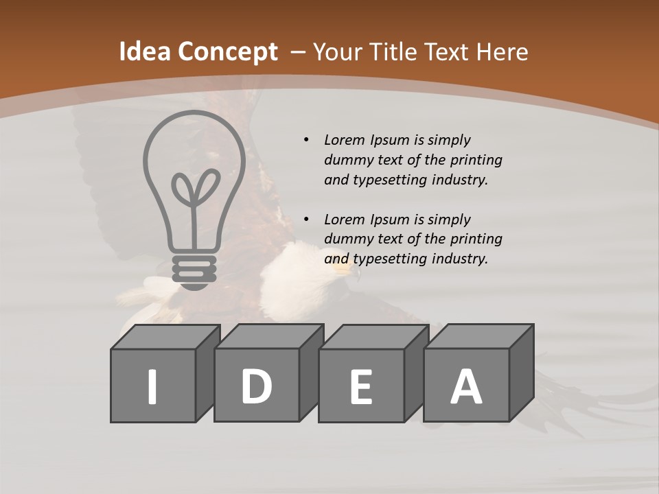 Brown Eagle Beak PowerPoint Template