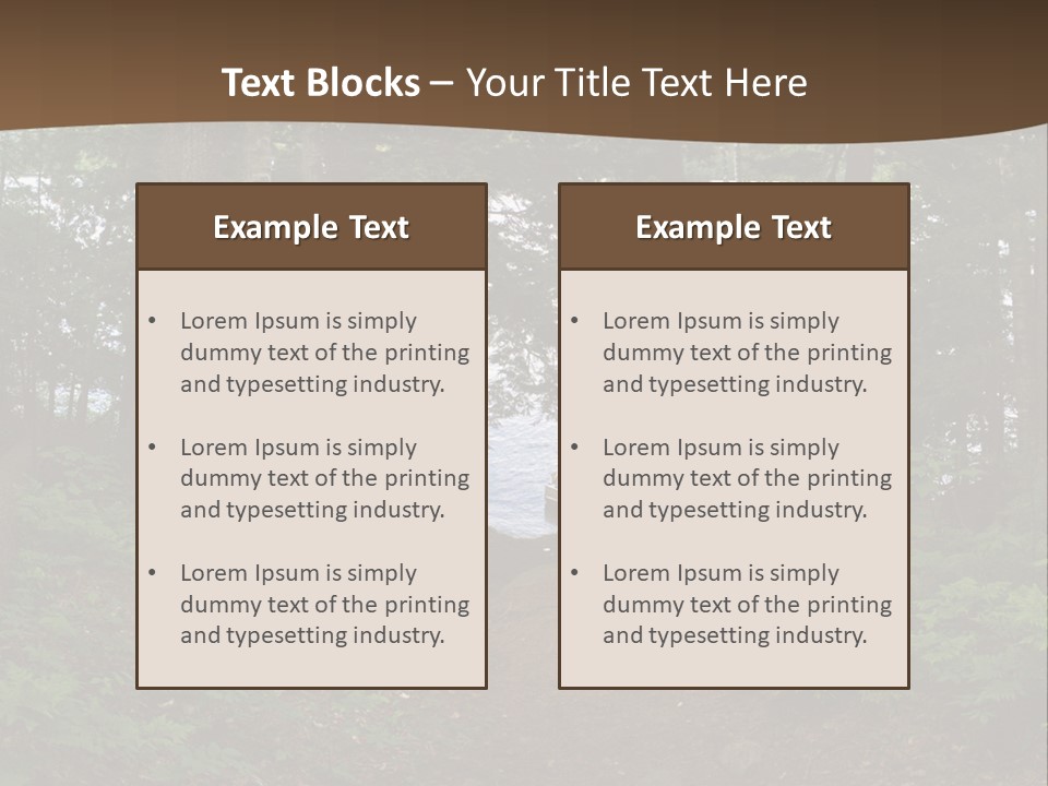 Tent Lake Campground PowerPoint Template