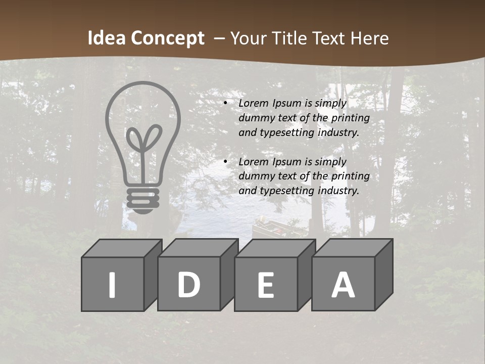 Tent Lake Campground PowerPoint Template