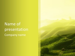 Farmland Tea Slope PowerPoint Template