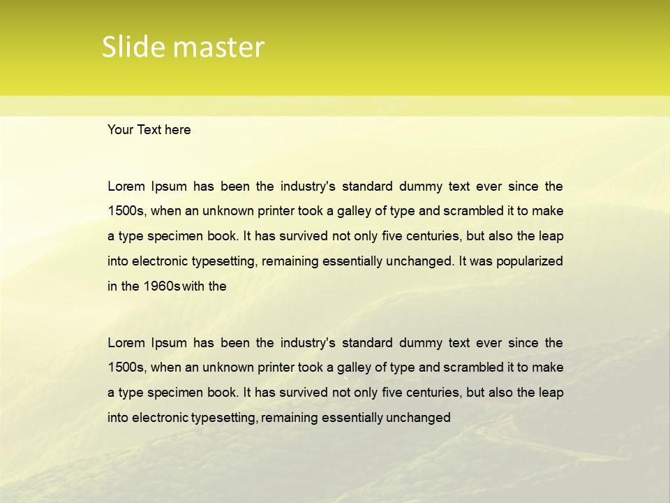 Farmland Tea Slope PowerPoint Template