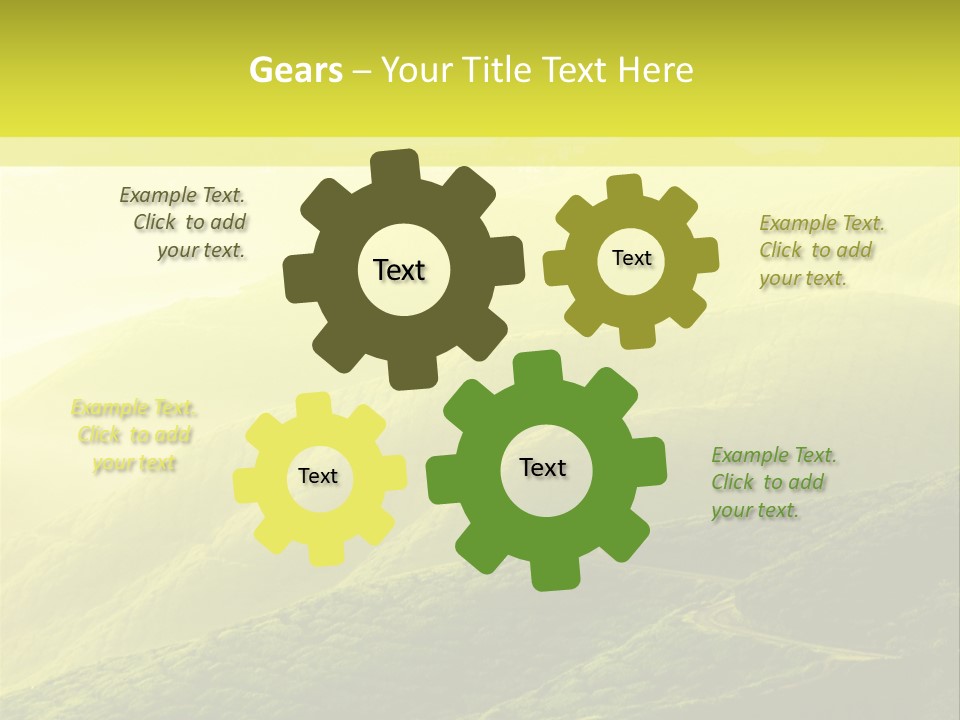 Farmland Tea Slope PowerPoint Template