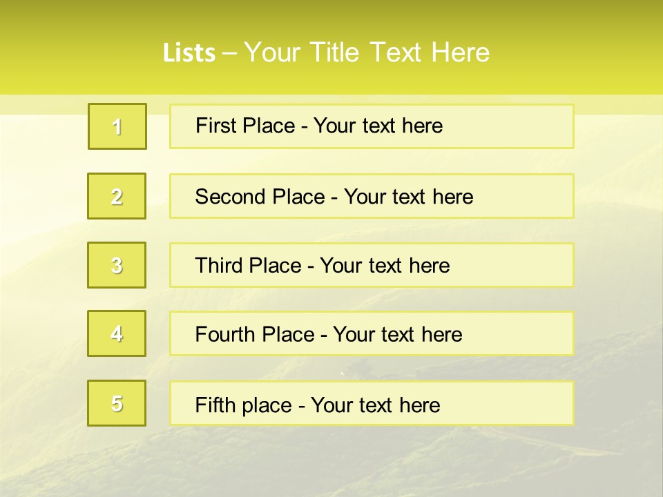 Farmland Tea Slope PowerPoint Template