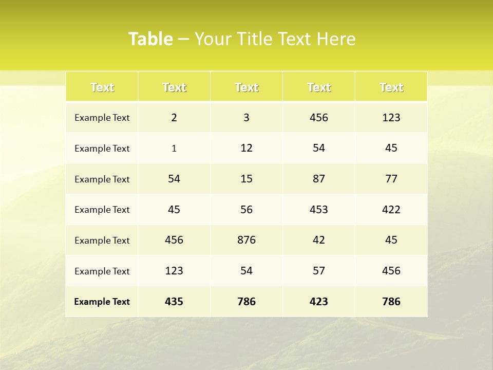 Farmland Tea Slope PowerPoint Template