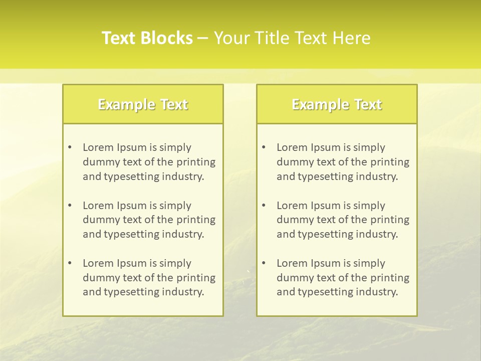 Farmland Tea Slope PowerPoint Template