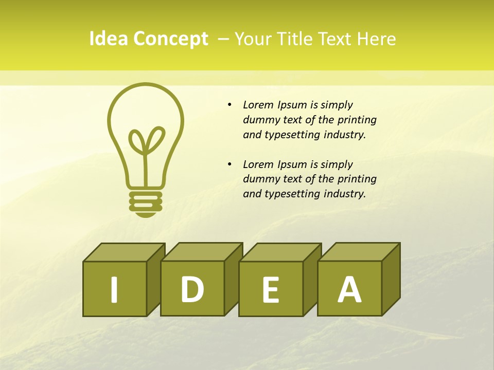 Farmland Tea Slope PowerPoint Template