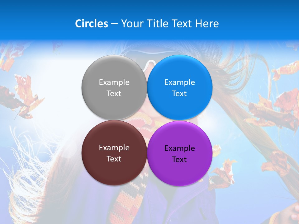 Leisure Hair Sunglasses PowerPoint Template